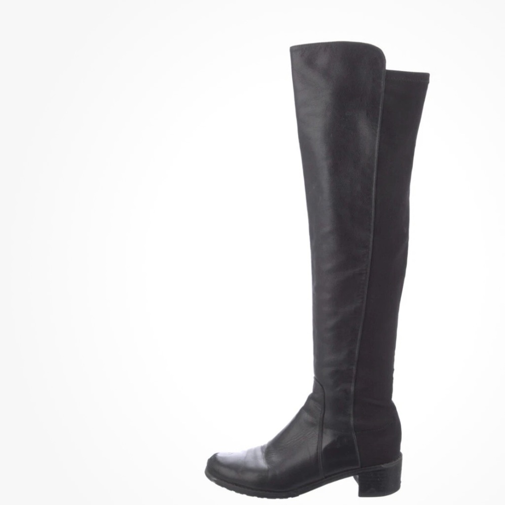 STUART WEITZMAN Black Over the Knee Boots Streamlined Design Size 5
